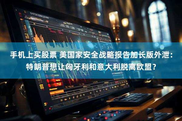手机上买股票 美国家安全战略报告加长版外泄：特朗普想让匈牙利和意大利脱离欧盟？